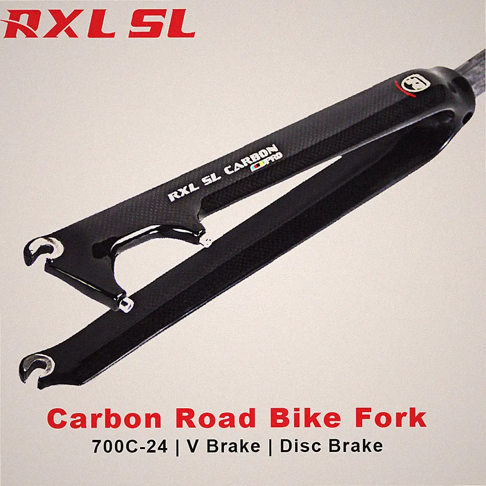 1-1/8“ Disc Brake Road Bike Fork 3K/UD Matte 700C Carbon Fiber Bicycle Forks