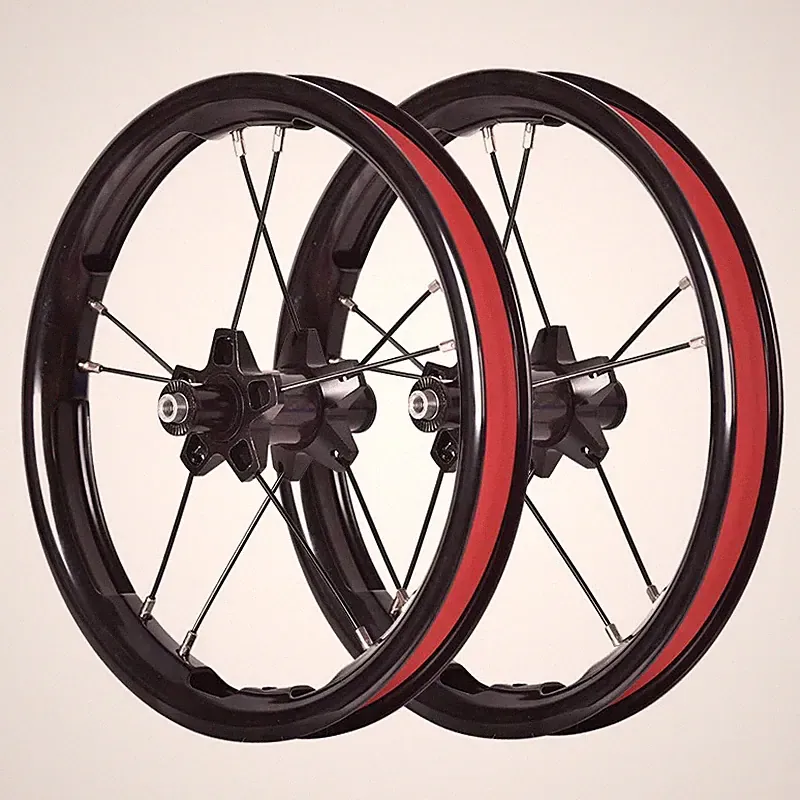 12 Inch Wheelset Kids Bicycle 84-95mm Double-layer Wheels with Carbon Fiber Hub