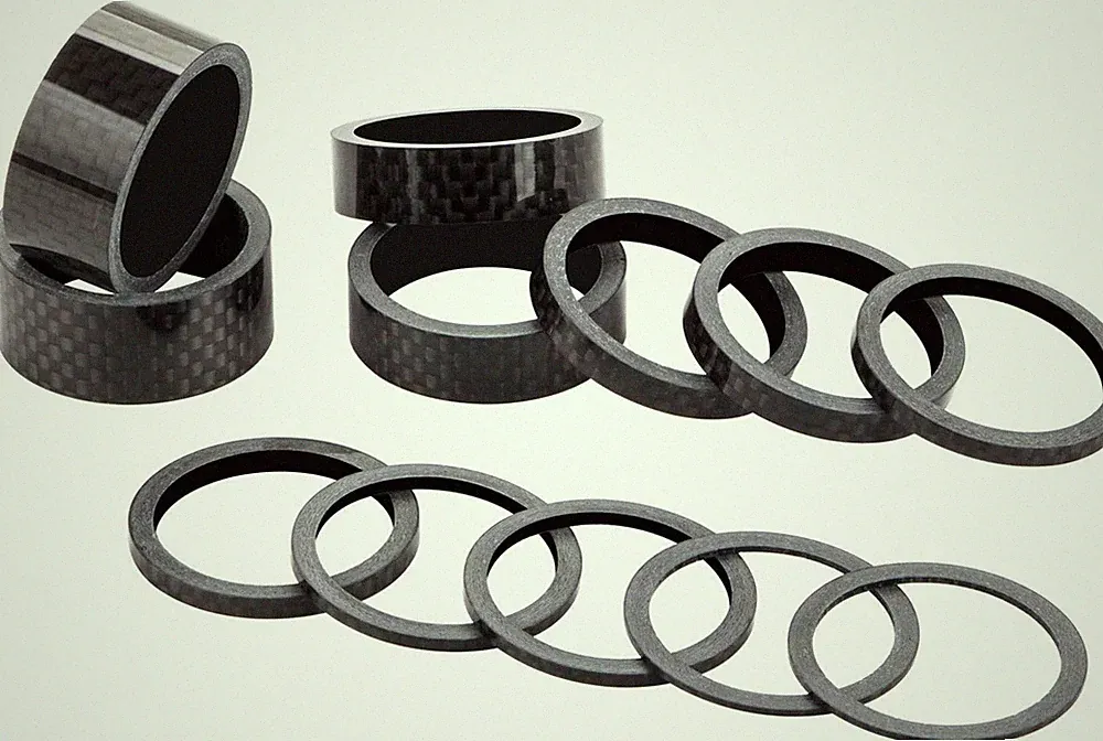 12 Pieces Bike Headset Spacer Carbon Fiber Bicycle Front Fork Stem Spacers Fit 1