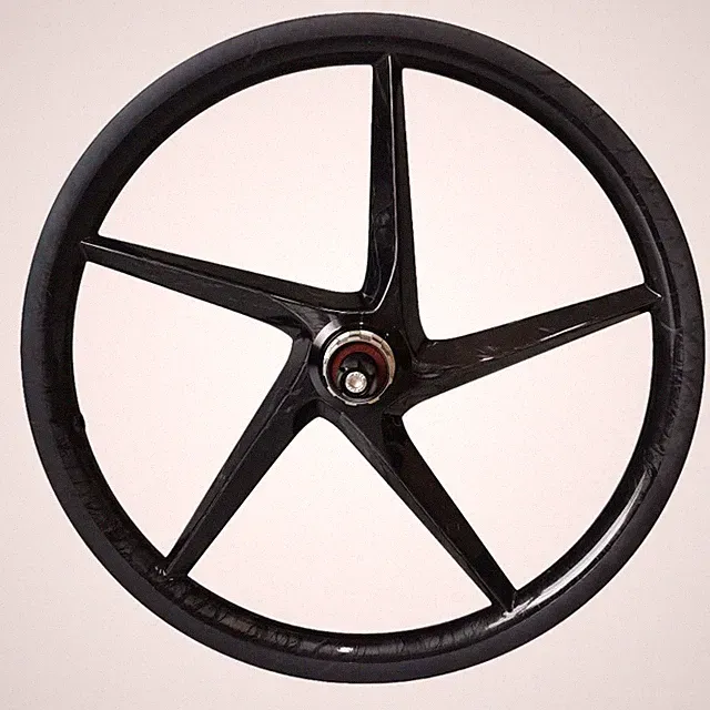 16 Inch Carbon Fiber Bicycle Wheel 5 Spokes 25mm Outer Width 23mm Depth