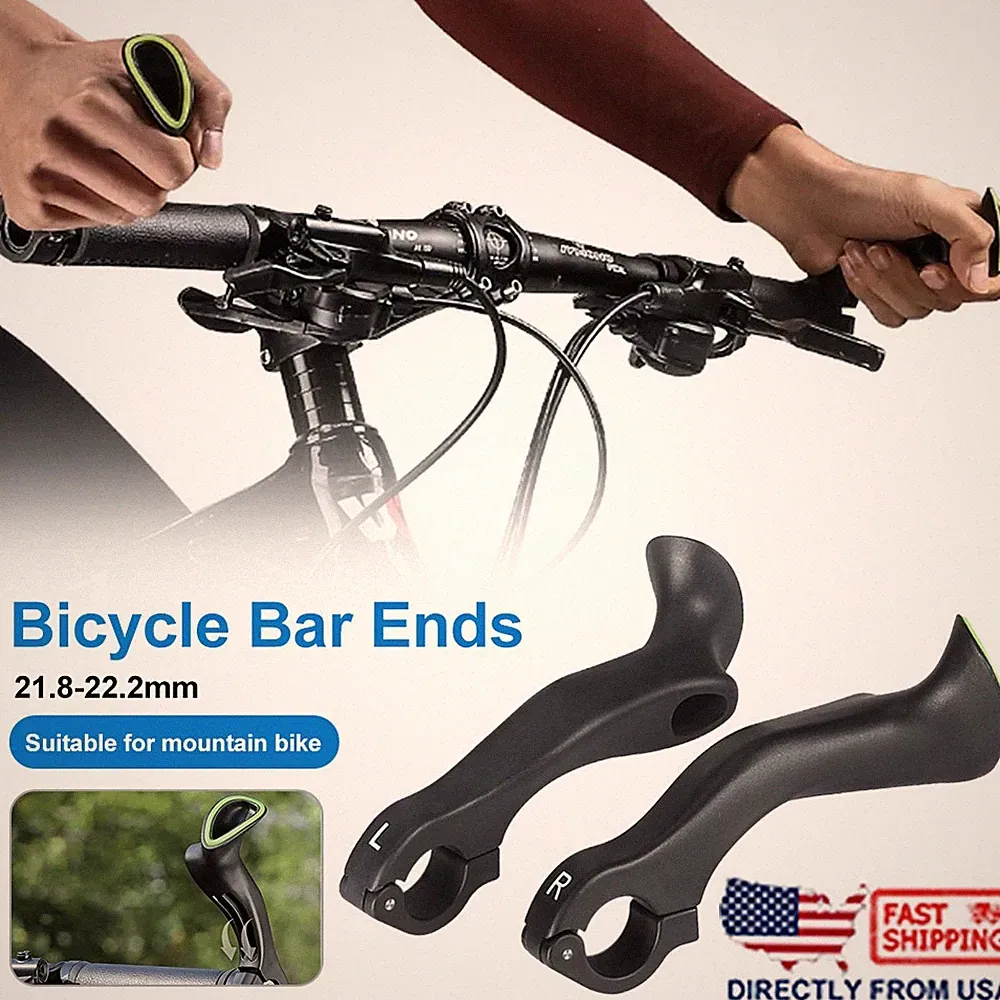 1Pair Bike Ergonomic Bar Ends Extender for 21.8-22.2mm Handlebars Bar End Grip