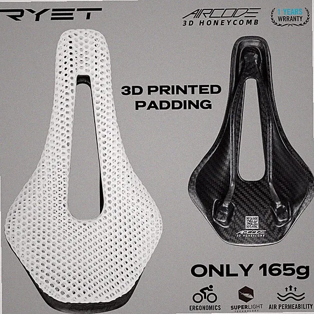3D Bike Saddle Carbon Fiber Hollow Comfortable Breathable MTB Road Bicycle Seat