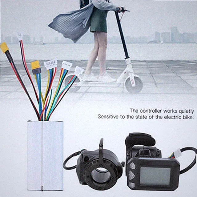 5.5in Carbon Fiber Electric Scooter Bike 24/36V Controller LCD Monitor Brake Set