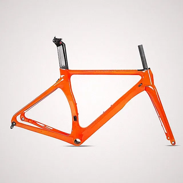 700*25C Carbon Fiber Road Bike Frameset Thru Axle Internal Cable Bicycle Frame