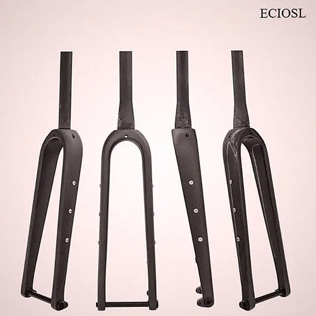 700C Carbon Fiber Bicycle Fork 3K Matte Finish Thru-Axle Road Bike Front Fork