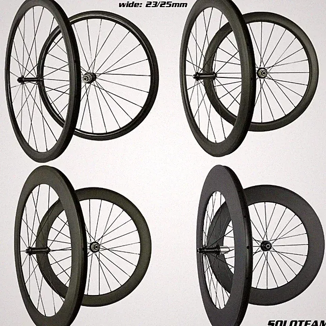 700c Carbon Fiber Bicycle Wheel Clincher Tubular Road Bike Wheelset Glossy/Matte
