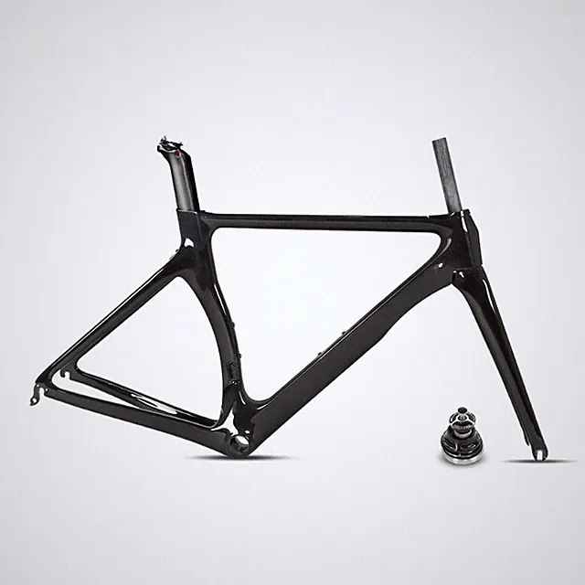 700C Carbon Fiber Bike Frameset Rim Brake Road Bicycle Quick Release Frame BB86