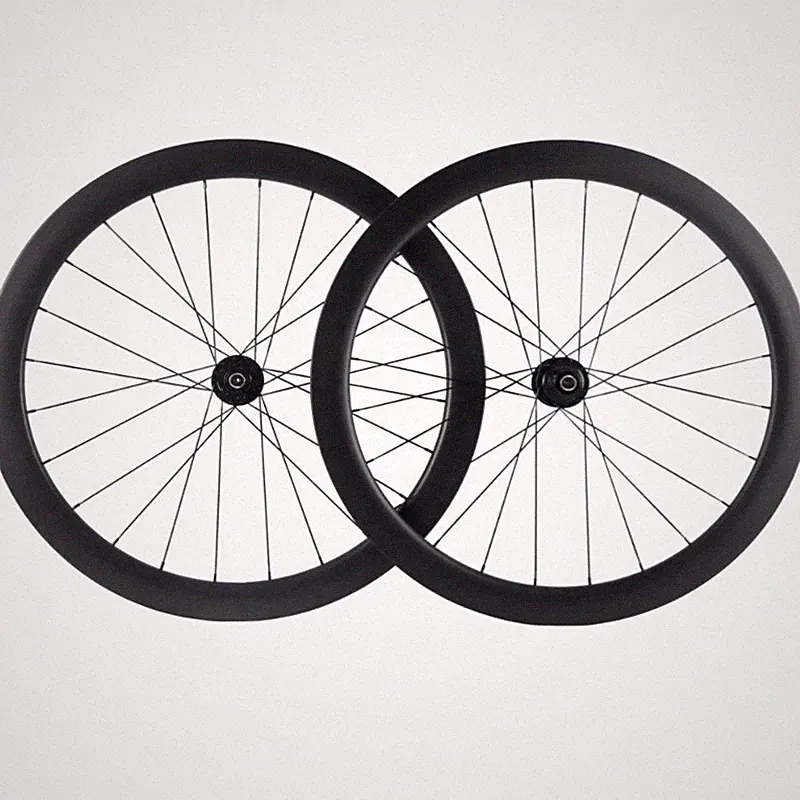 700C Carbon Fiber Road Bicycle Wheelset 50x25mm Clincher UD Matte Disc Brake Hub