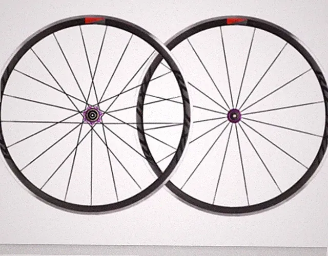 700C Clincher Road Bicycle Wheelset V Brake Straight Pull Carbon Fiber Tube Hub