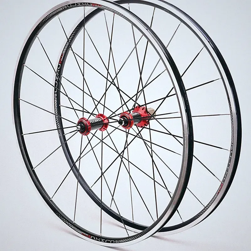 700C Road Bicycle Wheelset Front 2 Rear 4 Bearing Carbon Fiber Tube Hubs 18Hole