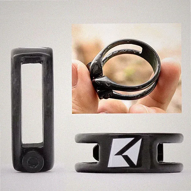 7g Carbon Fiber Clamp Titanium Screws Bicycle Seatpost Clamp Lock 31.8/34.9mm