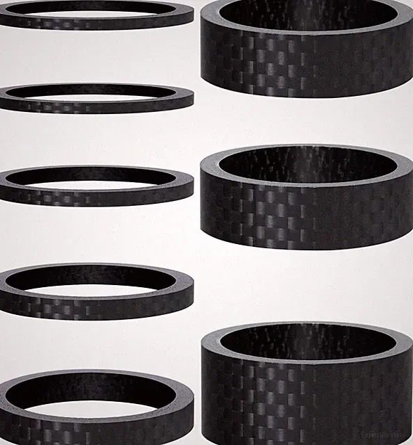 8Pcs Carbon Fiber Headset Spacers 1 1/8" Headset Spacers for MTB BMX Road Bikes