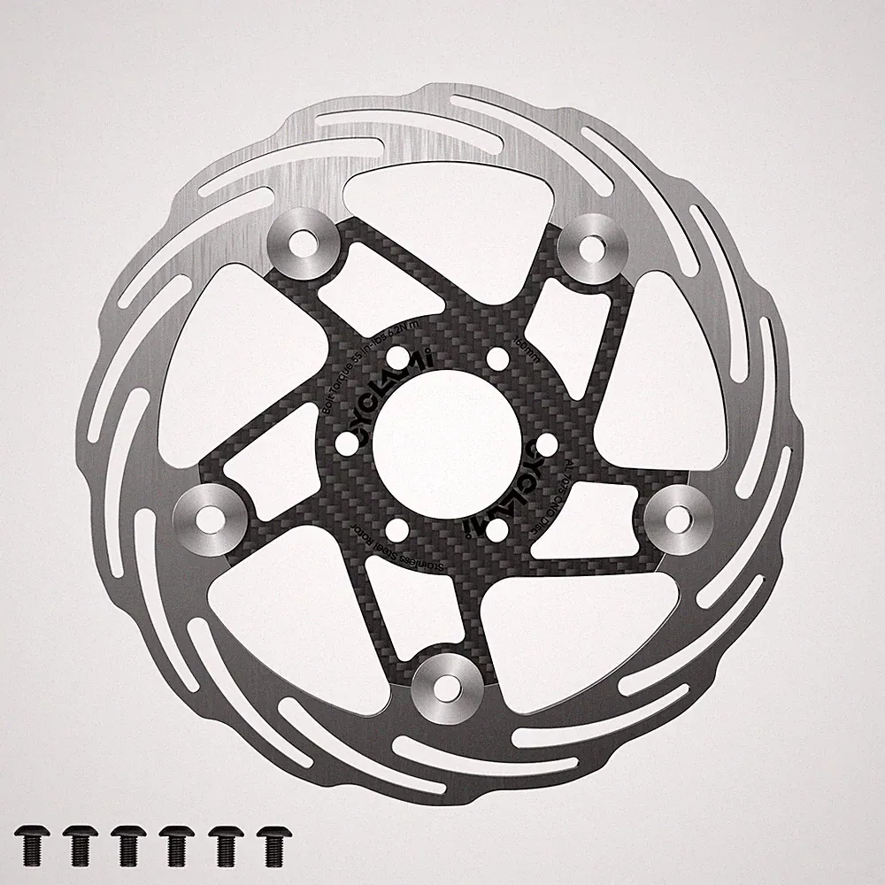 Bicycle 160/180Mm Disc Brake Rotor Floating Carbon Fiber Thickening Anodized Qui