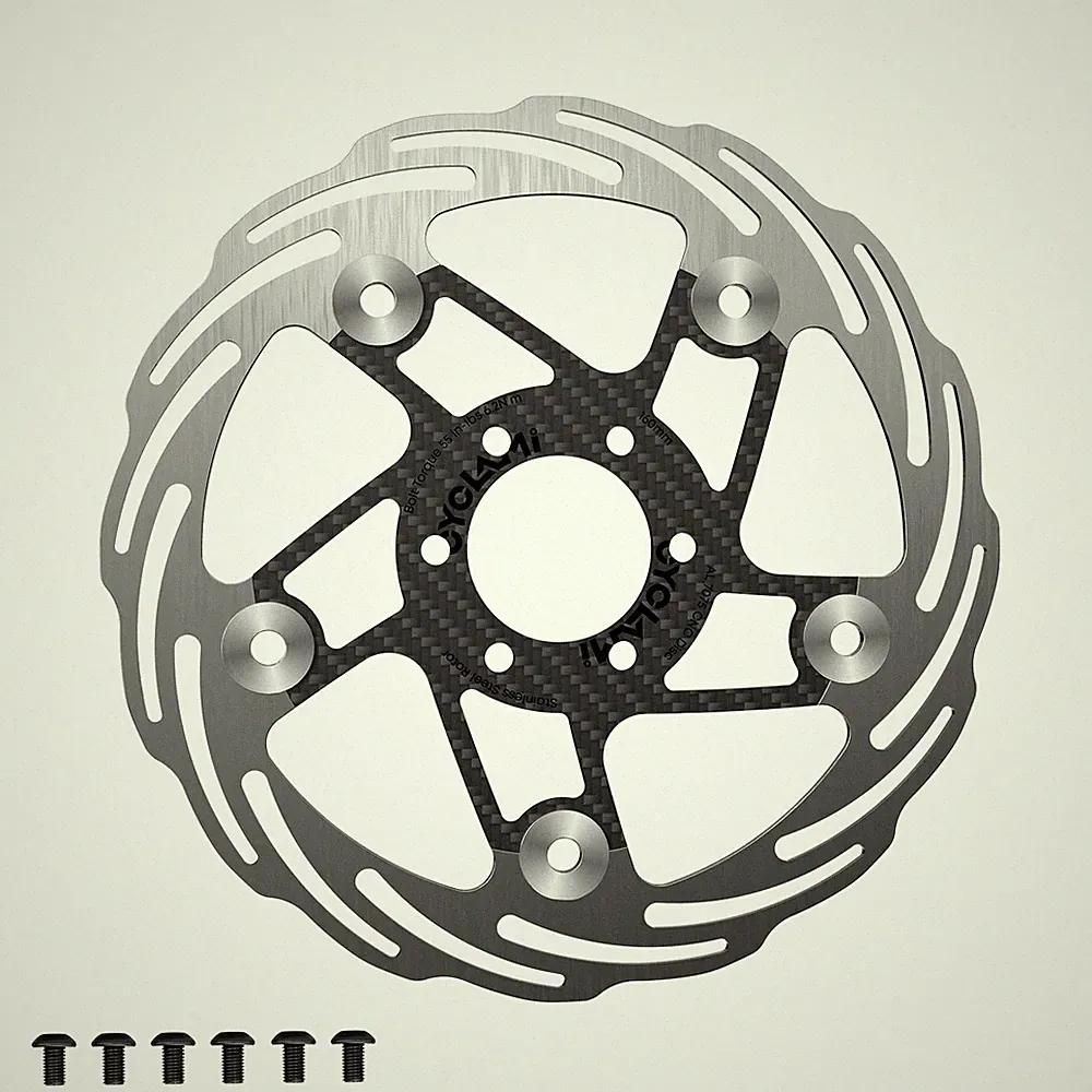 Bicycle 160/180Mm Disc Brake Rotor Floating Carbon Fiber Thickening Anodized Qui