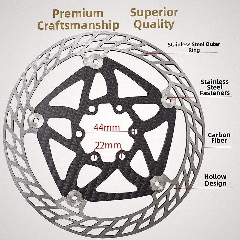 Bicycle Carbon Fiber Floating Disc For ROTOR 140 160 180mm Lightweight