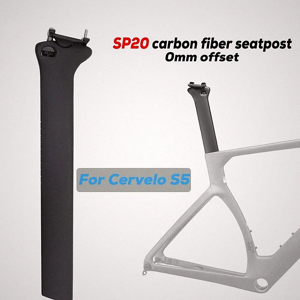 Bicycle SP20 Carbon Fiber Seatpost 0mm Offset 400mm Seat Tube for S5 Frame