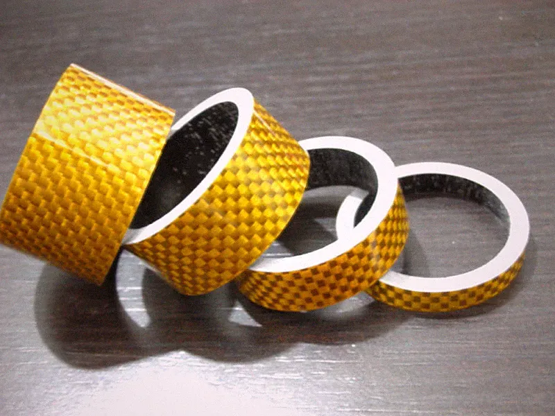 Bike Bicycle Stem Carbon Fiber Spacer Gold Yellow 28.6mm 20 15 10 5mm NEW