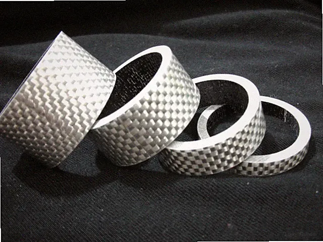 Bike Bicycle Stem Carbon Fiber Spacer Silver 28.6mm 20 15 10 5mm NEW