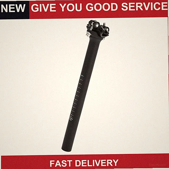 Bike Seat Post 25.4x300mm Adjustable Angle Lightweight Black Carbon Fiber