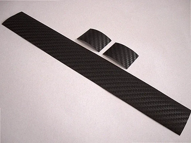 Carbon Fiber Bicycle Chainstay Protector + 2 Frame Patches - Glossy / Wet Black