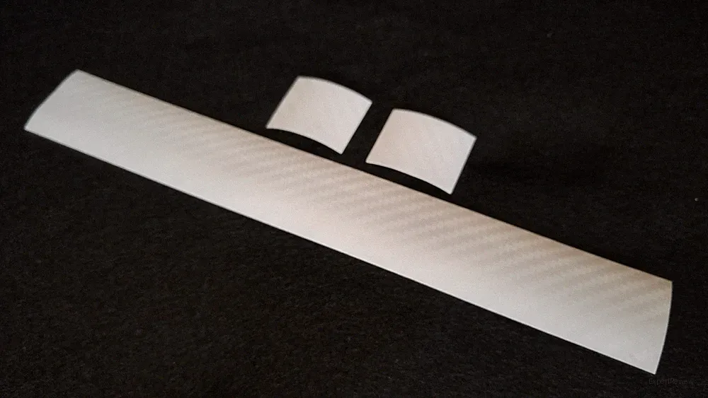 Carbon Fiber Bicycle Chainstay Protector 🚲+ 2 Frame Patches White Decal Sticker