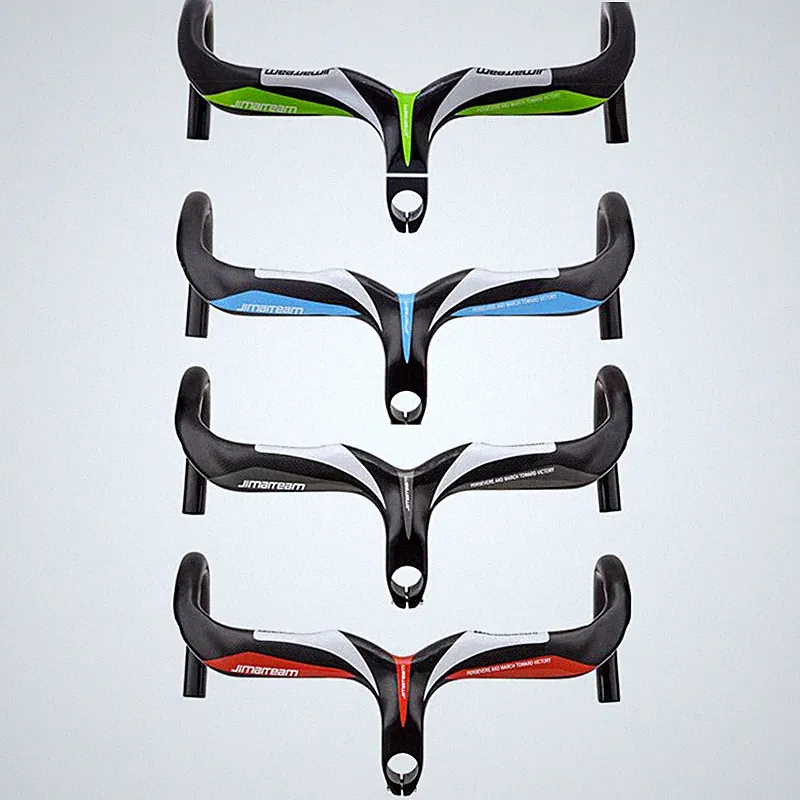 Carbon Fiber Bicycle Handlebars Internal Routing Road Bike Integrated Drop Bar