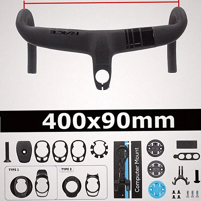 Carbon Fiber Bicycle Road Bike Internal Cable Integrated Handlebar With Mount