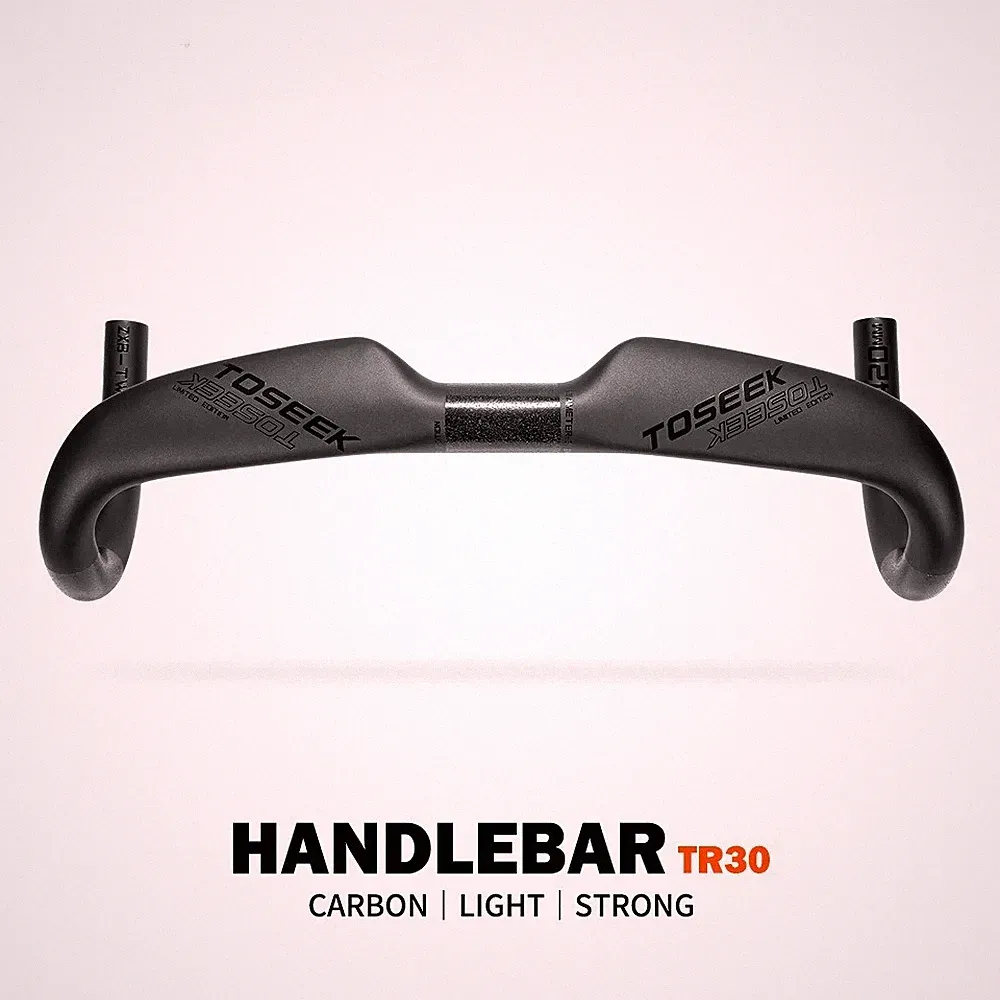 Carbon Fiber Bicycle Road Handlebars 380/420/440mm Matte Internal Routing Road