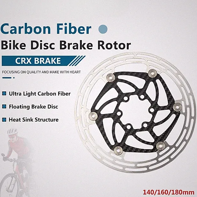 Carbon Fiber Bike Disc Brake Rotor Mountain Road Bicycle 6 Bolts Floating Rotor