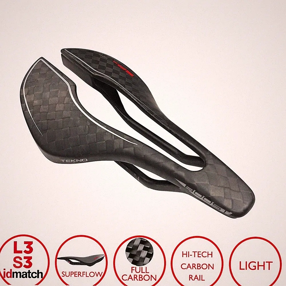 Carbon Fiber BOOST Tekno Superflow Bicycle Saddl, for Road/ Triathlon/MTB