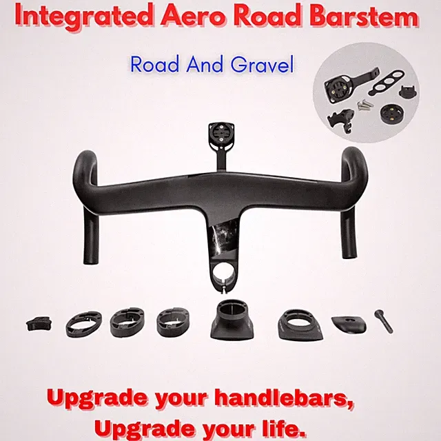 Carbon Fiber Gravel Road Bike Handlebars Full Internal Wiring Bicycle Accessorie