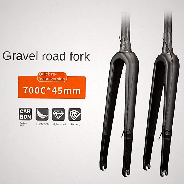Carbon Fiber Gravel Road Bike Hard Fork Internal Routing Bicycle Accessorie