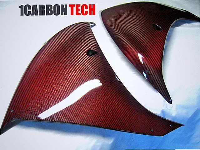 CARBON FIBER HYBRID FRONT SIDE PANELS L-R 09-2010-2012-2013-2014 YAMAHA YZF R1