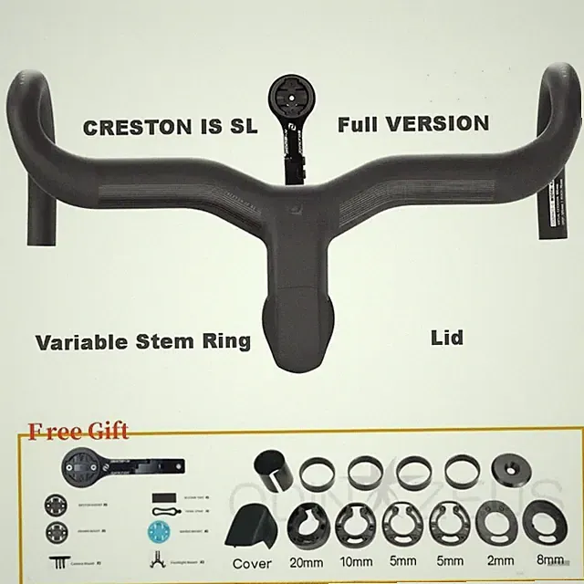 Carbon Fiber Internal Cable Integrierte Aero Road Bike Handlebars UD 380~440mm