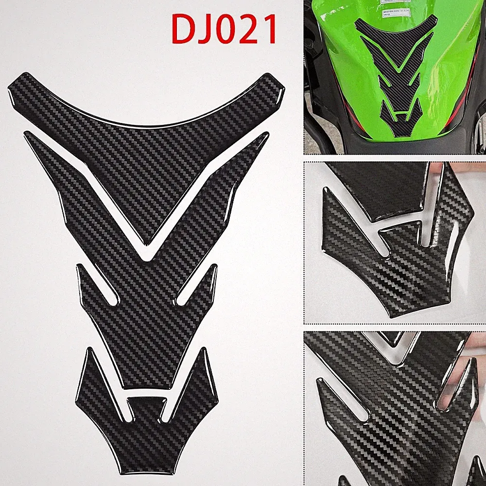 Carbon Fiber Motorcycle 5D Tank Pad Sticker Protector Touring Dirt bike Scooter