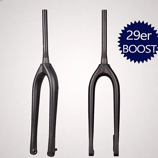 Carbon Fiber Mountain Bike Rigid Fork Boost 110*15mm Thru Axle MTB Bicycle Fork
