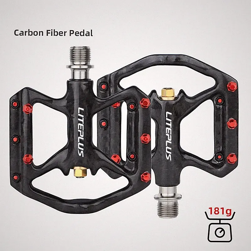 Carbon Fiber Pedal Sealed Bearings Non-Slip Folding Bicycle Mountain Bike Pedals