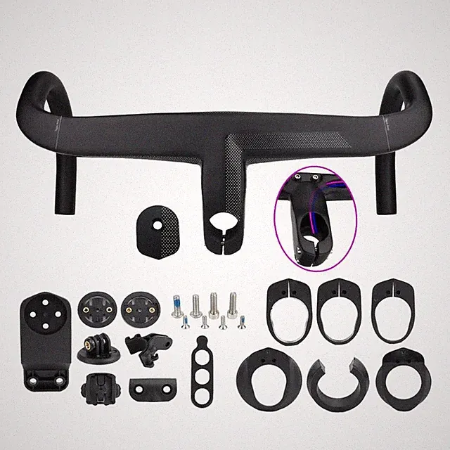 Carbon Fiber Road Bicycle Integrated Handlebar 28.6mm Fork with Spacers