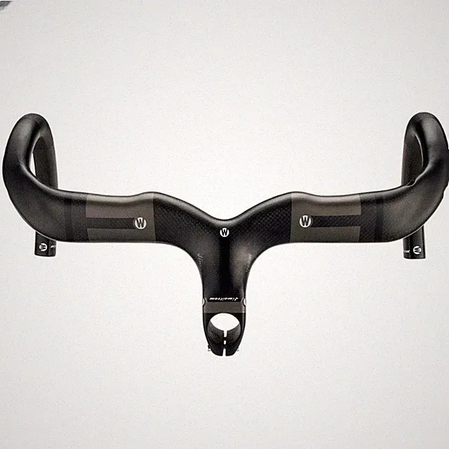 Carbon Fiber Road Bicycle Integrated Handlebar Internal Routing Bike Bent Bar