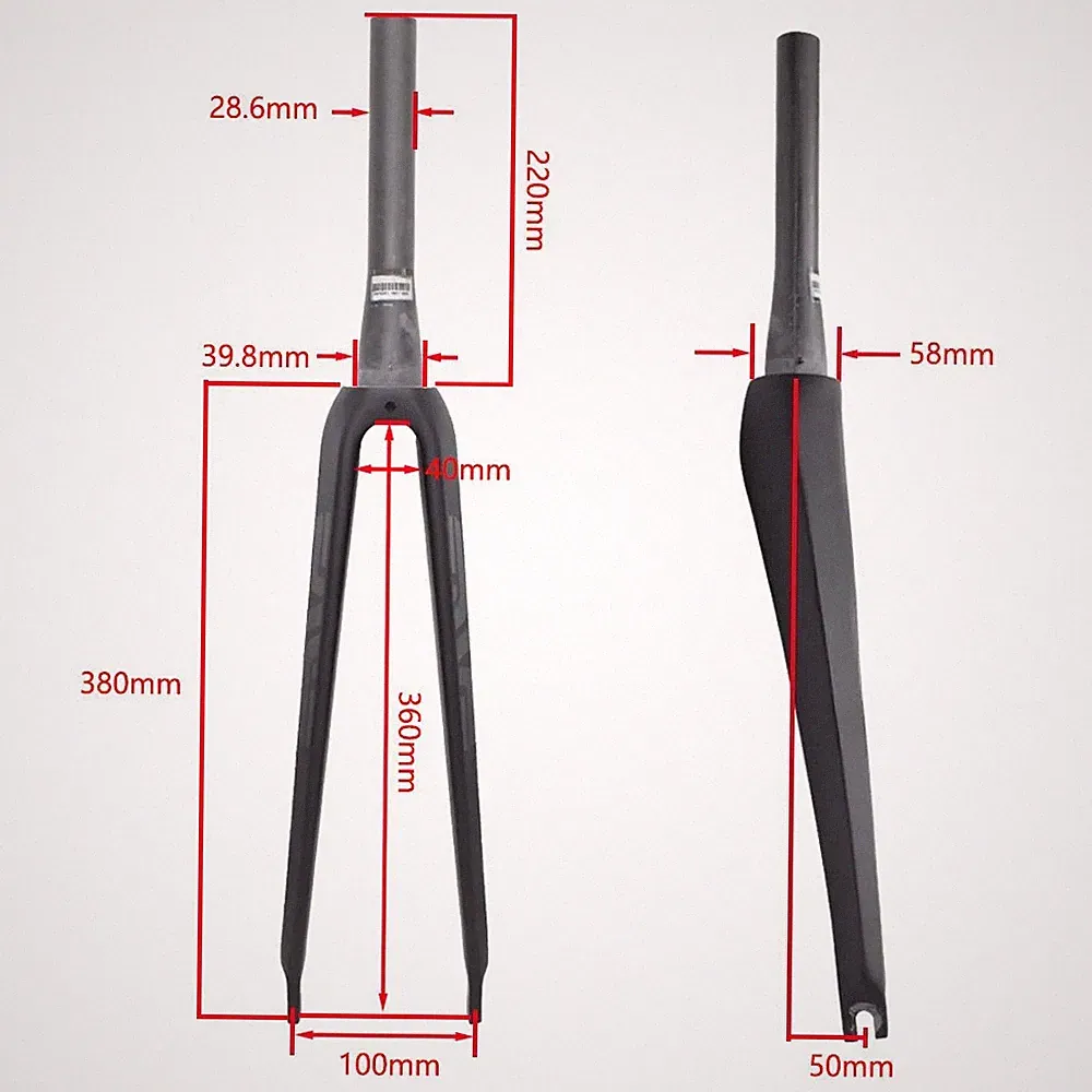 Carbon Fiber Road Bike Fork Lightweight Bicycle Accessory Fits 700*23/25c