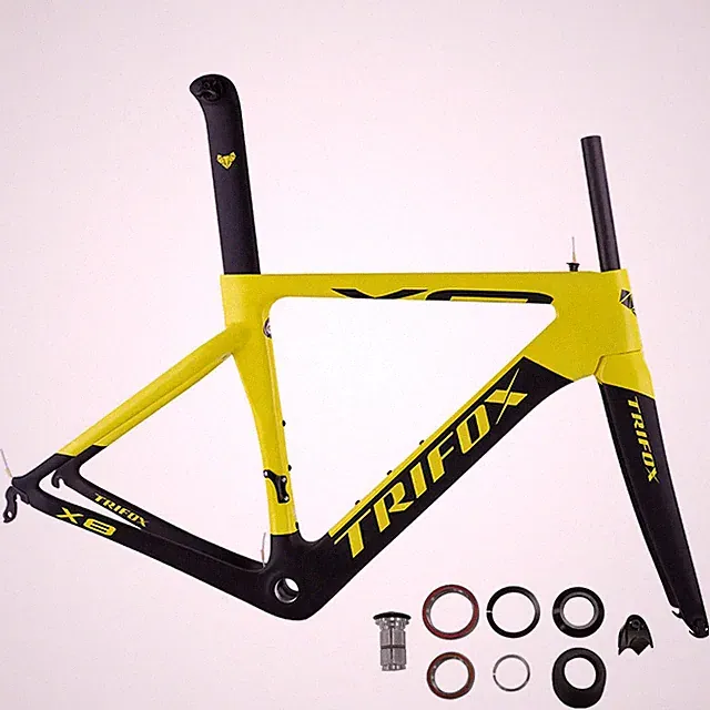 Carbon Fiber Road Bike Framest Di2 & Mechanical Aero Bicycle Frame Rim V-Brake