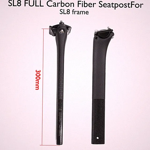 Carbon Fiber Road Bike Seatpost Matte Black 300mm 380mm Bicycle Accessories