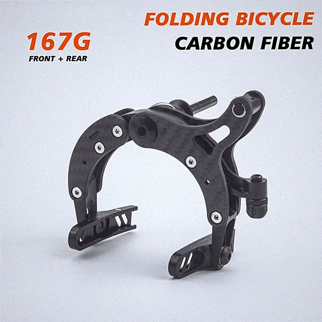 Carbon Fiber Road Folding Bike Dual Pivot Side Pull Caliper Front Rear C Brake