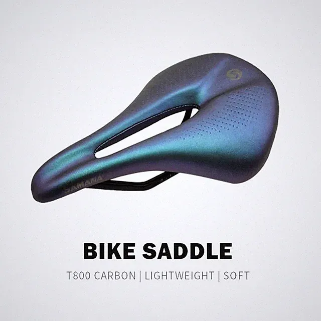 Carbon Fiber Road MTB Cycling Bicycle Saddle Leather Soft Seat Cushion Saddle