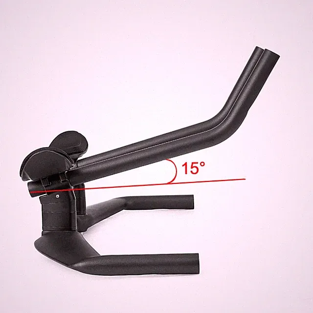 Carbon Fiber Triathlon Bicycle Handlebar TT Aero Bar 15 Degree of Left Right Arm