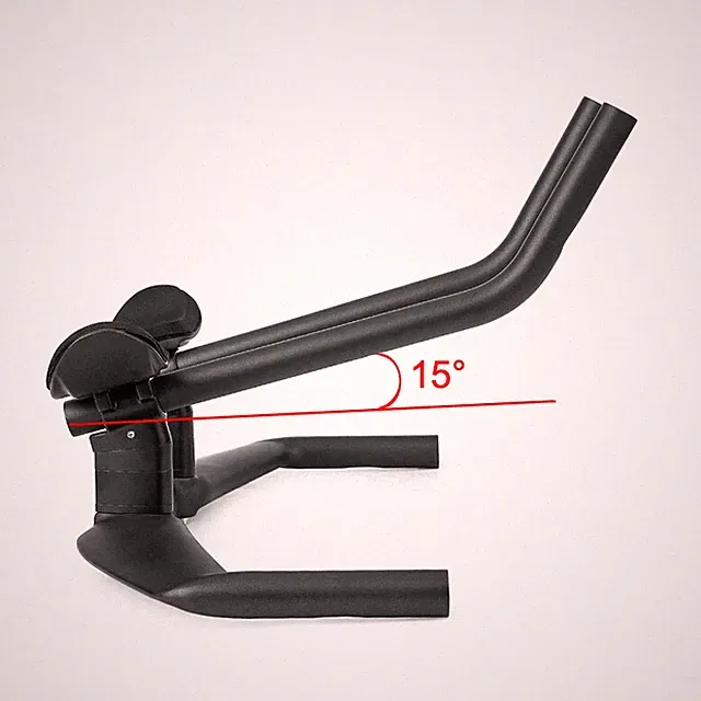 Carbon Fiber Triathlon Bicycle Handlebar TT Bar 15 Degrees of Left and Right Arm