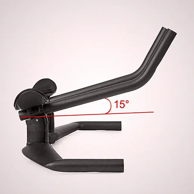 Carbon Fiber Triathlon Bicycle Handlebar TT Bar 15 Degrees of Left Right Arms