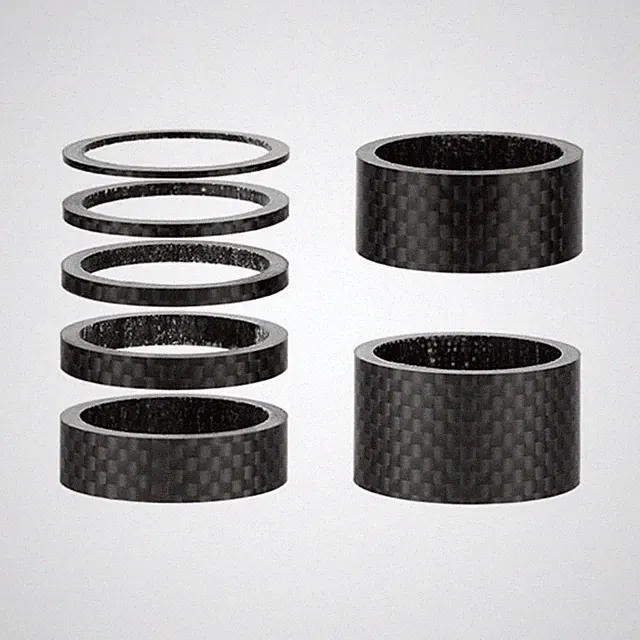 Carbon Fibers Bike Headsets Stem Washer for Mountain Bicycles Spacers Fixed Gear