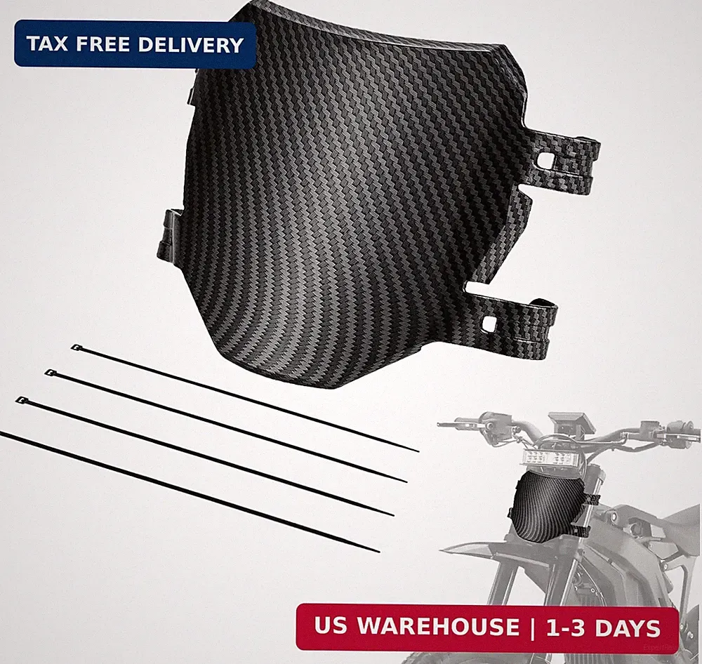 CHANGCHENG Electric Dirt Bike Carbon Fiber Front Number Plate License for Ebike