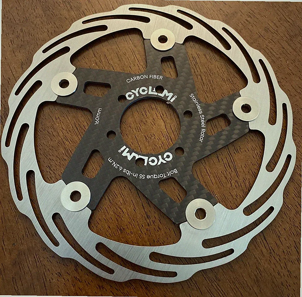 Cyclami Ultralight Floating Rotor Brake Disc 160mm Carbon Fiber Steel New